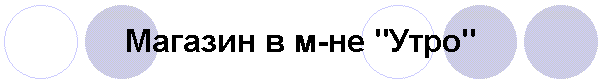 Магазин в м-не "Утро"